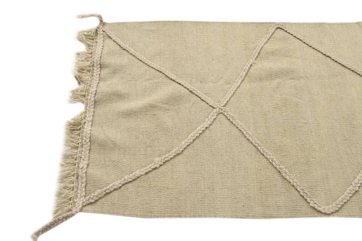 Detail image of 2' 6 x 8' 4 Hand Knotted Moroccan Wool Runner Rug