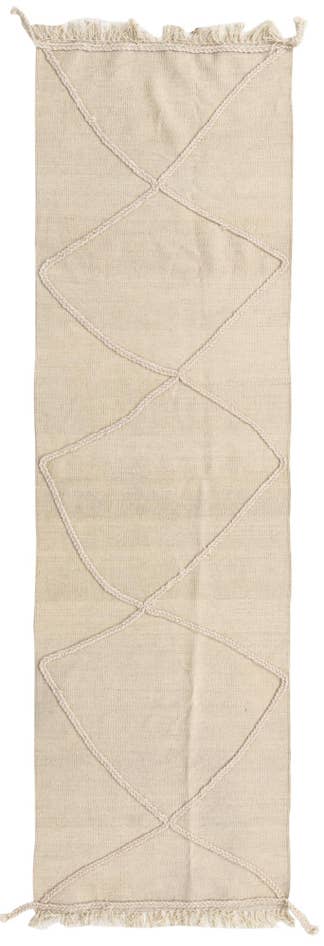Detail image of 2' 6 x 8' 4 Hand Knotted Moroccan Wool Runner Rug