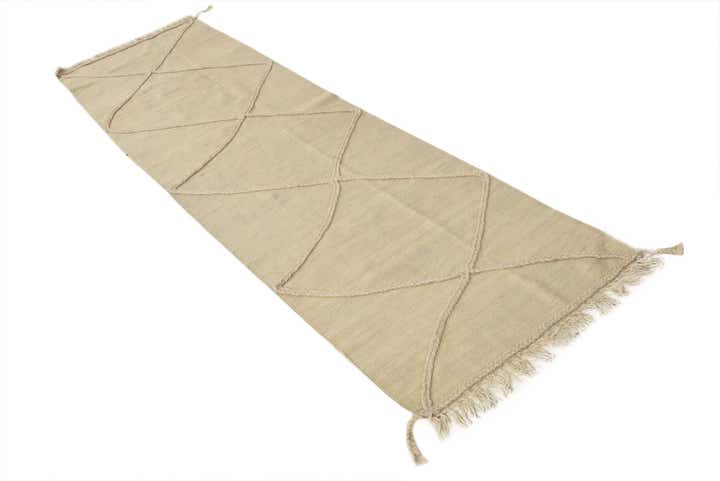 2' 4 x 8' 2 Hand Knotted Moroccan Wool Runner Rug