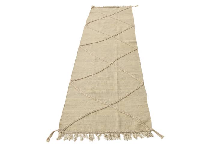 Detail image of 2' 4 x 8' 2 Hand Knotted Moroccan Wool Runner Rug