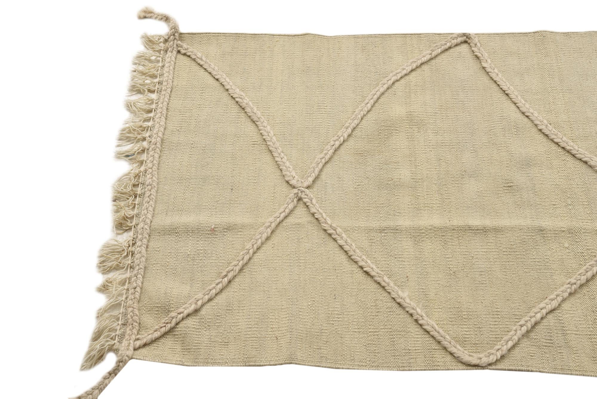 2' 4 x 8' 2 Hand Knotted Moroccan Wool Runner Rug
