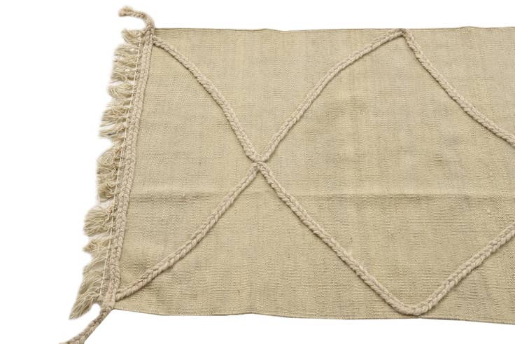 Detail image of 2' 4 x 8' 2 Hand Knotted Moroccan Wool Runner Rug