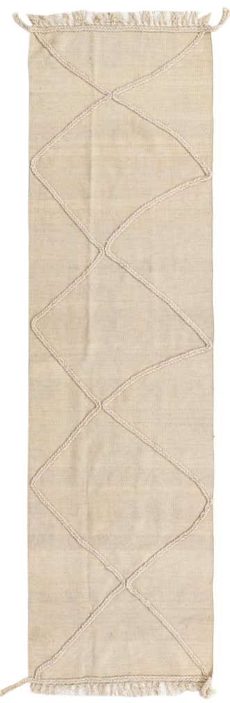 2' 4 x 8' 2 Hand Knotted Moroccan Wool Runner Rug