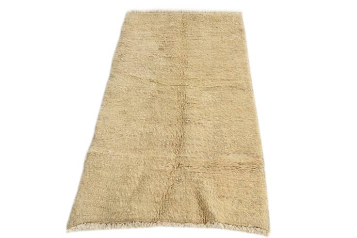 Detail image of 2' 5 x 4' 8 Hand Knotted Moroccan Wool Runner Rug