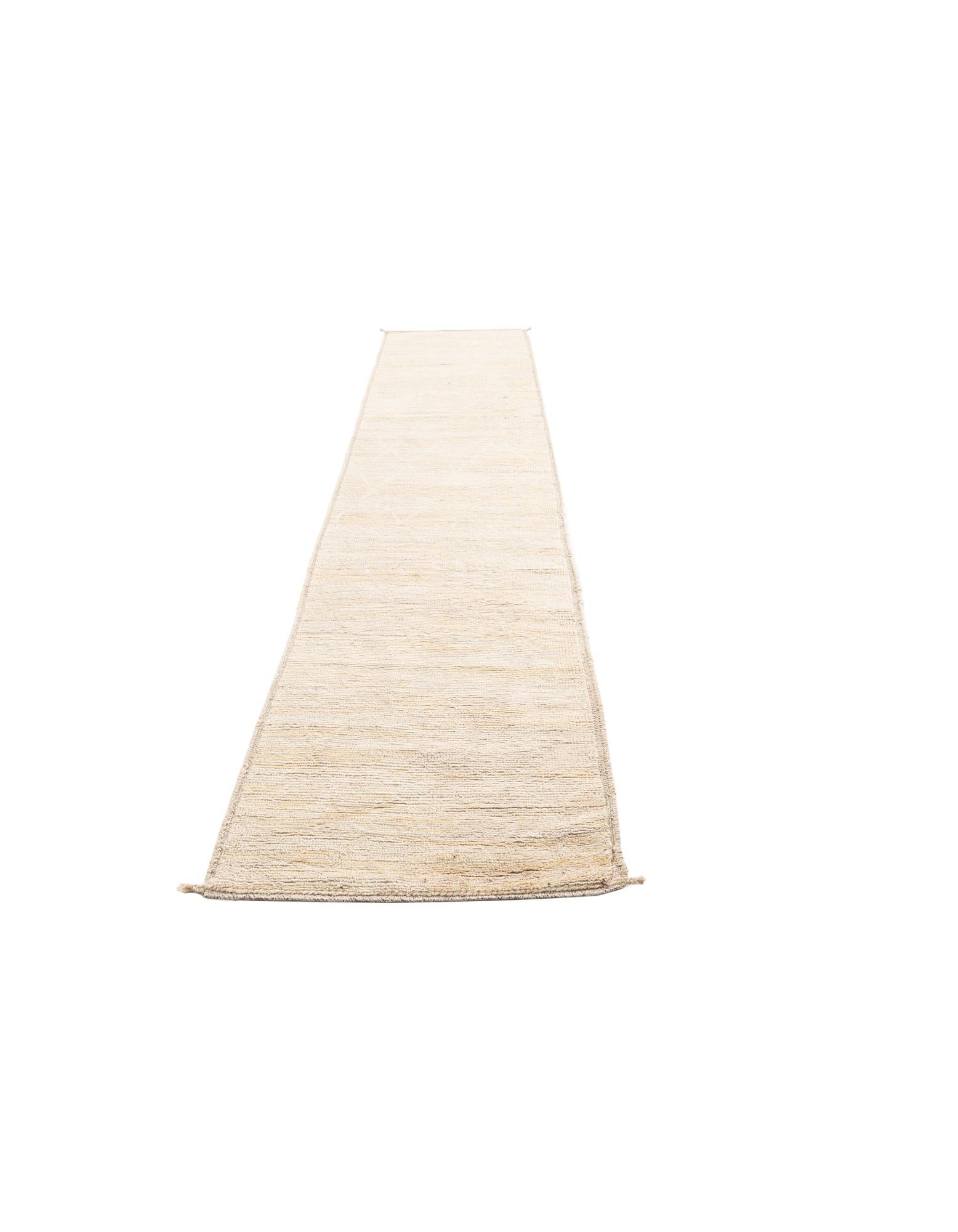3' 1 x 12' 4 Hand Knotted Moroccan Wool Runner Rug