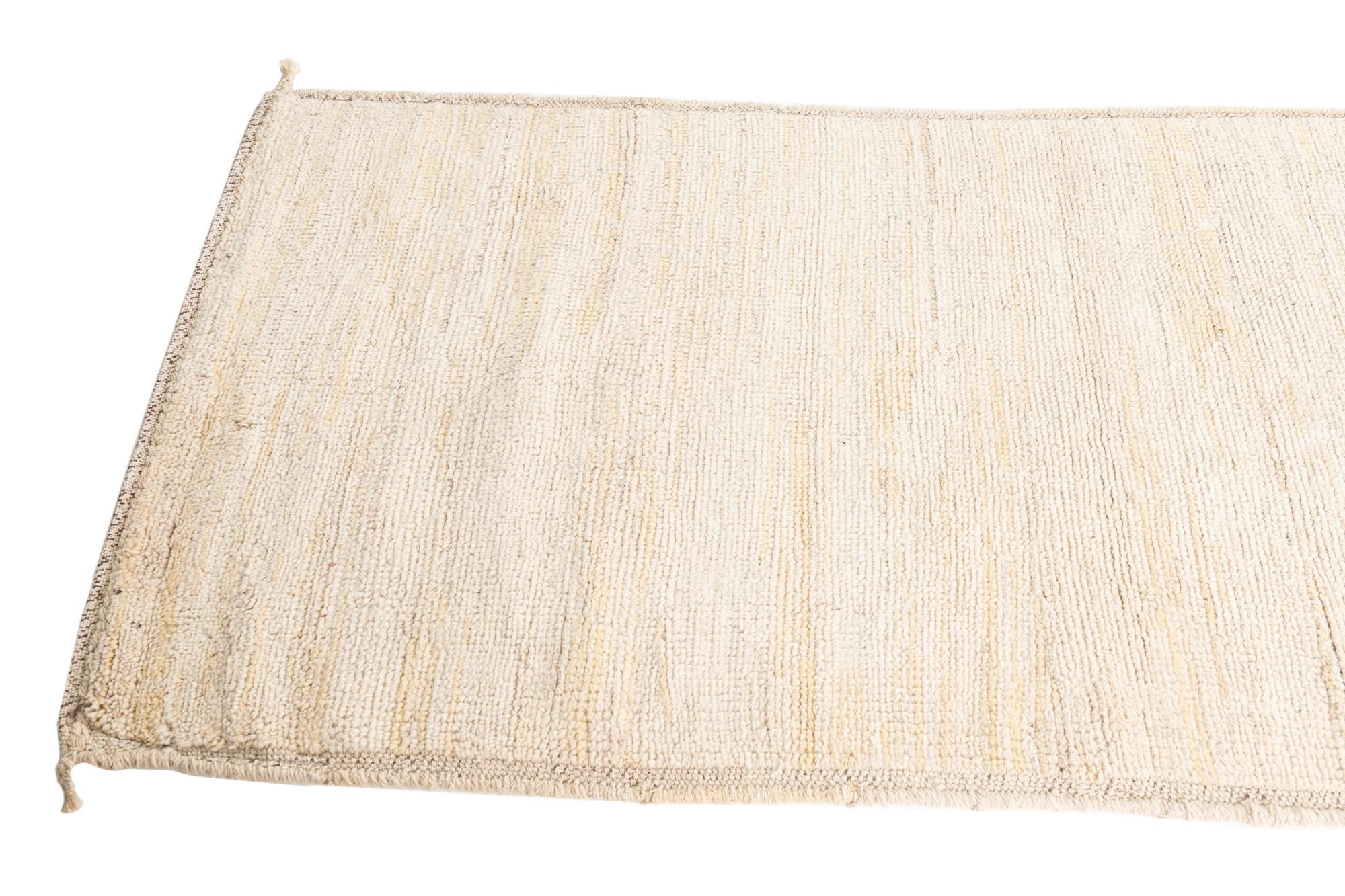 3' 1 x 12' 4 Hand Knotted Moroccan Wool Runner Rug
