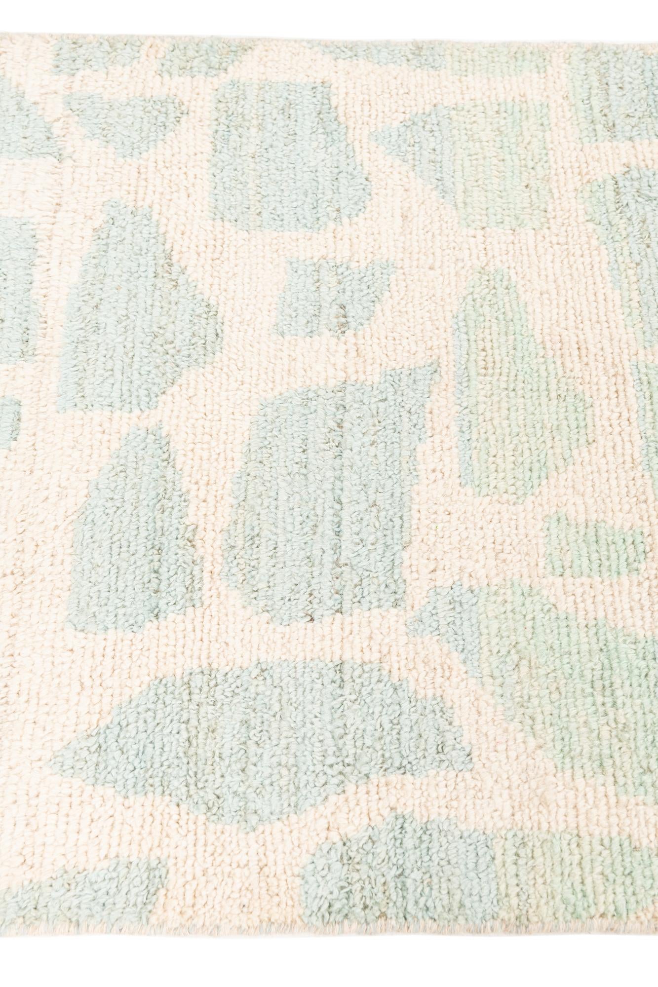 2' 6 x 6' Hand Knotted Moroccan Wool Runner Rug