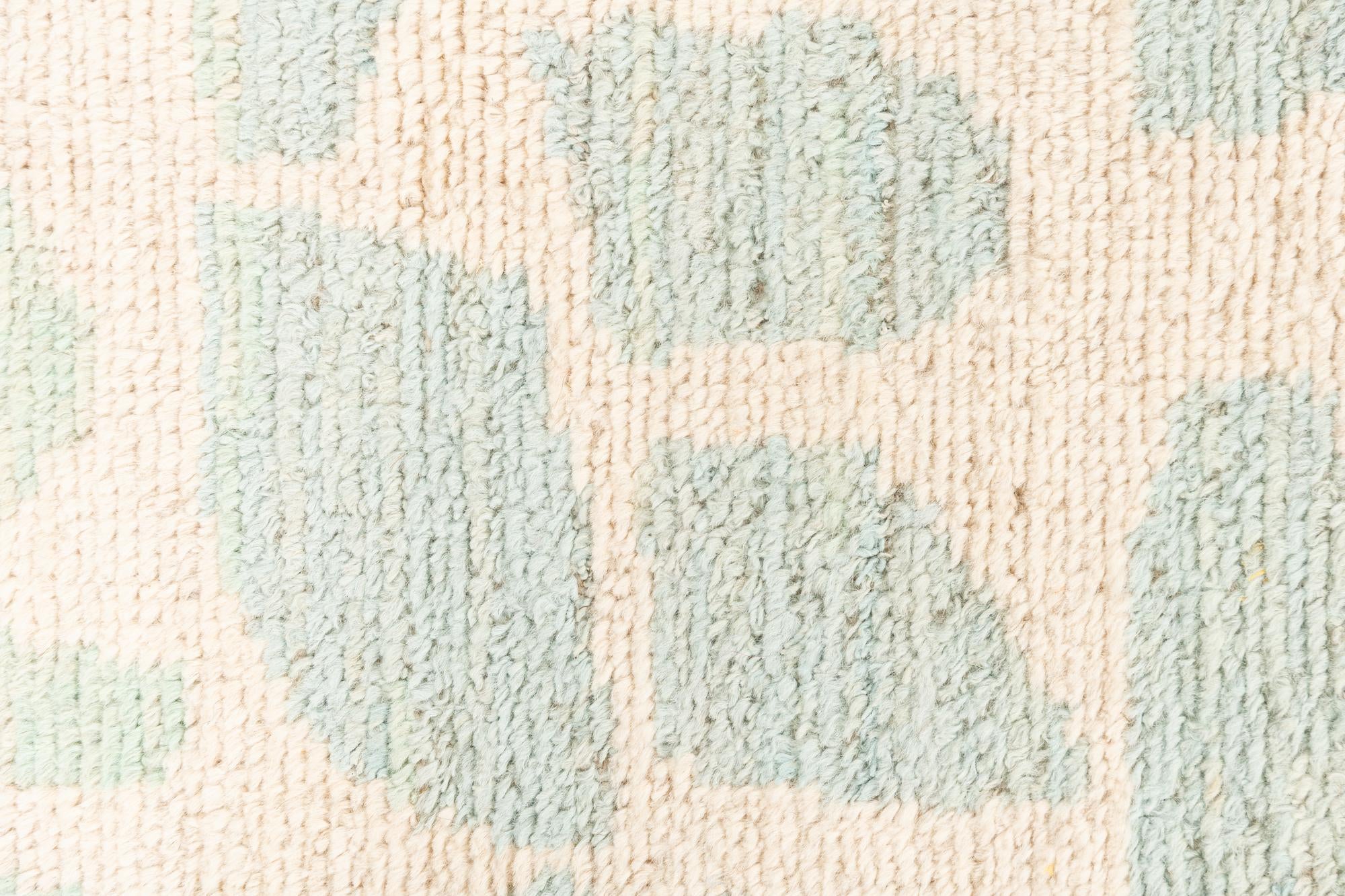2' 6 x 6' Hand Knotted Moroccan Wool Runner Rug