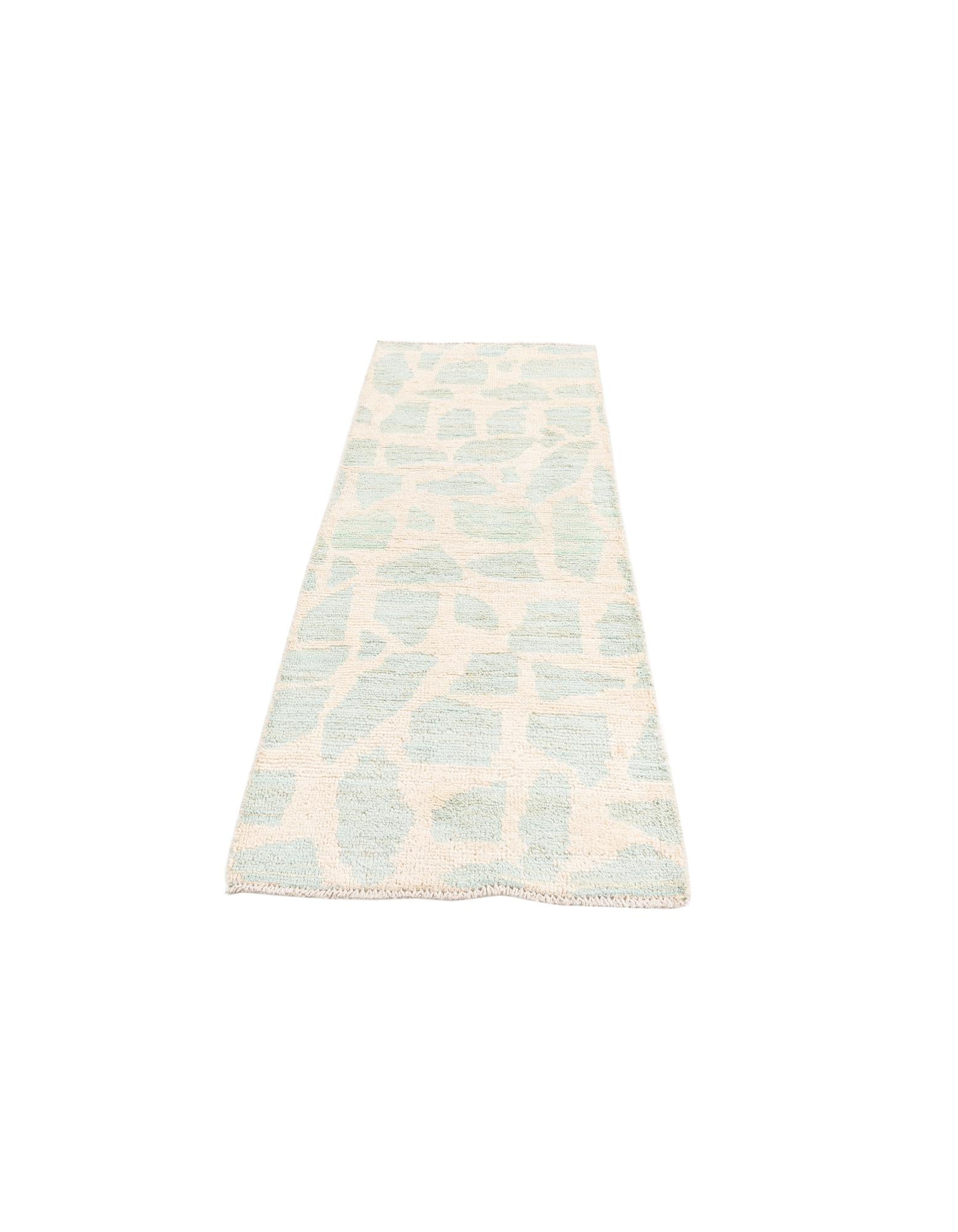 2' 6 x 6' Hand Knotted Moroccan Wool Runner Rug
