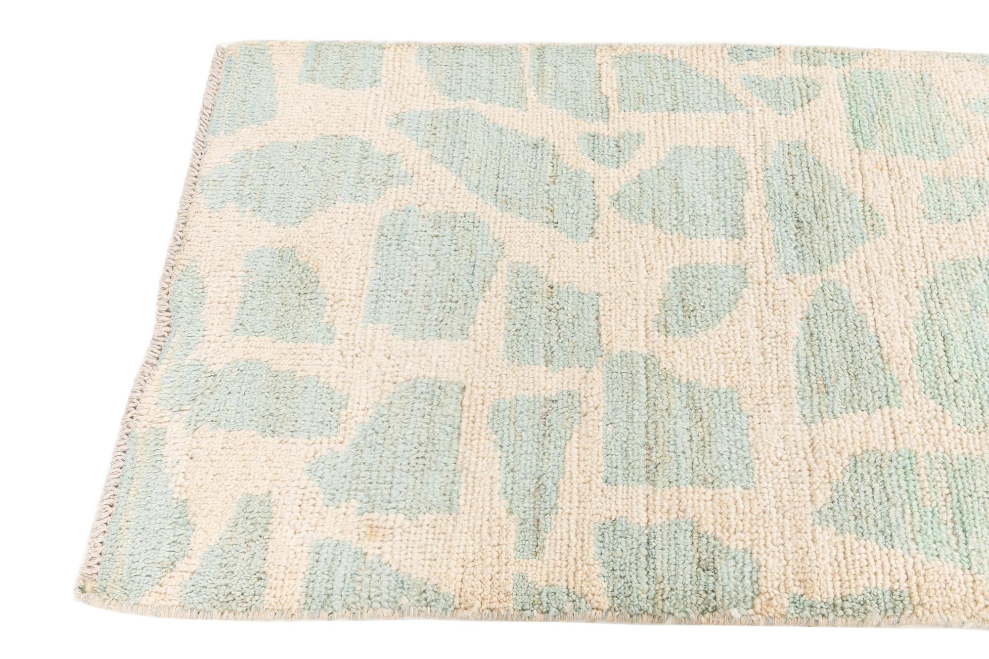 2' 6 x 6' Hand Knotted Moroccan Wool Runner Rug