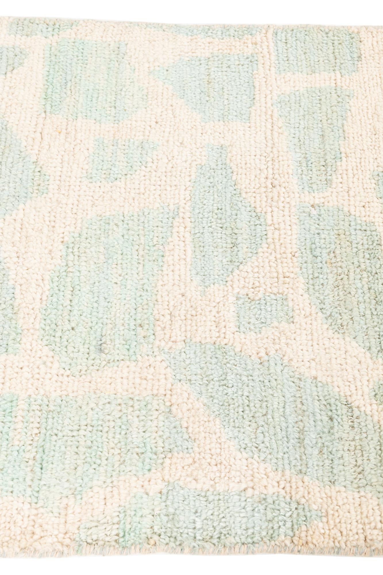 2' 6 x 6' Hand Knotted Moroccan Wool Runner Rug