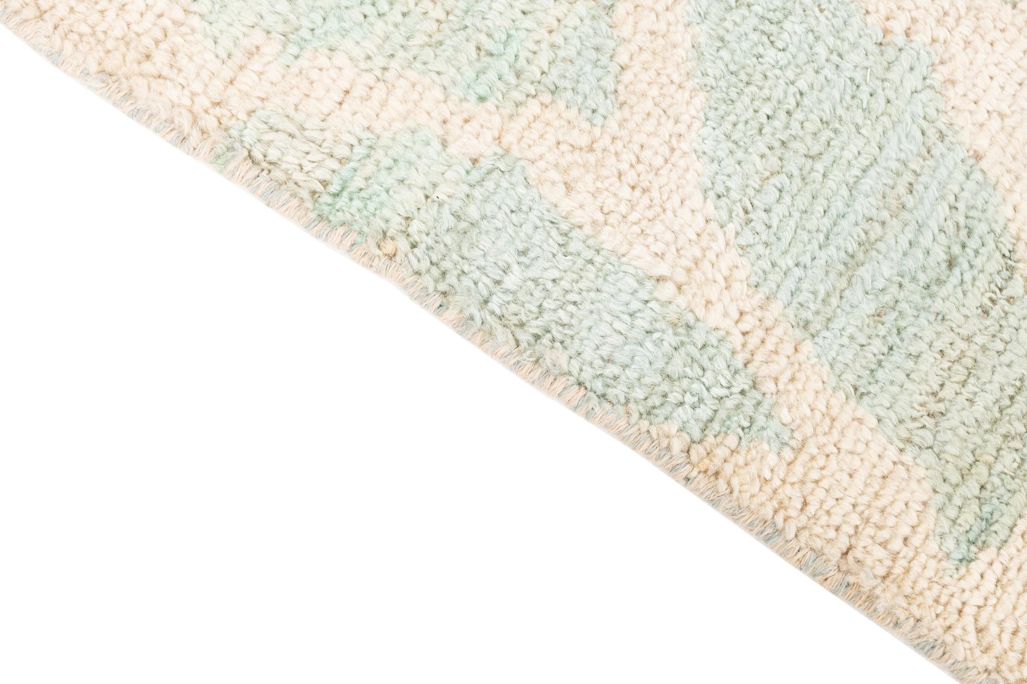 2' 6 x 6' Hand Knotted Moroccan Wool Runner Rug