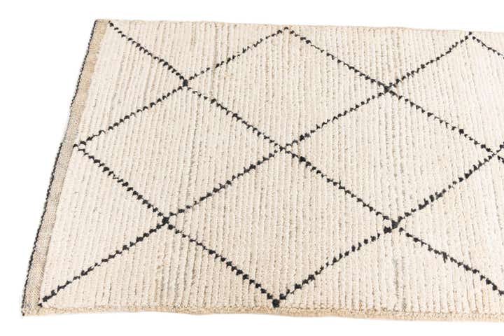 2' 4 x 8' 5 Hand Knotted Moroccan Wool Runner Rug
