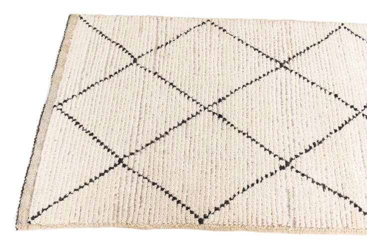Detail image of 2' 4 x 8' 5 Hand Knotted Moroccan Wool Runner Rug