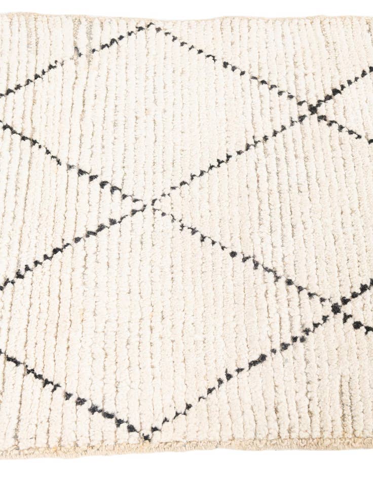 Detail image of 2' 4 x 8' 5  Hand Knotted Moroccan Wool Runner Rug