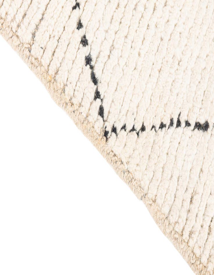 Detail image of 2' 4 x 8' 5  Hand Knotted Moroccan Wool Runner Rug