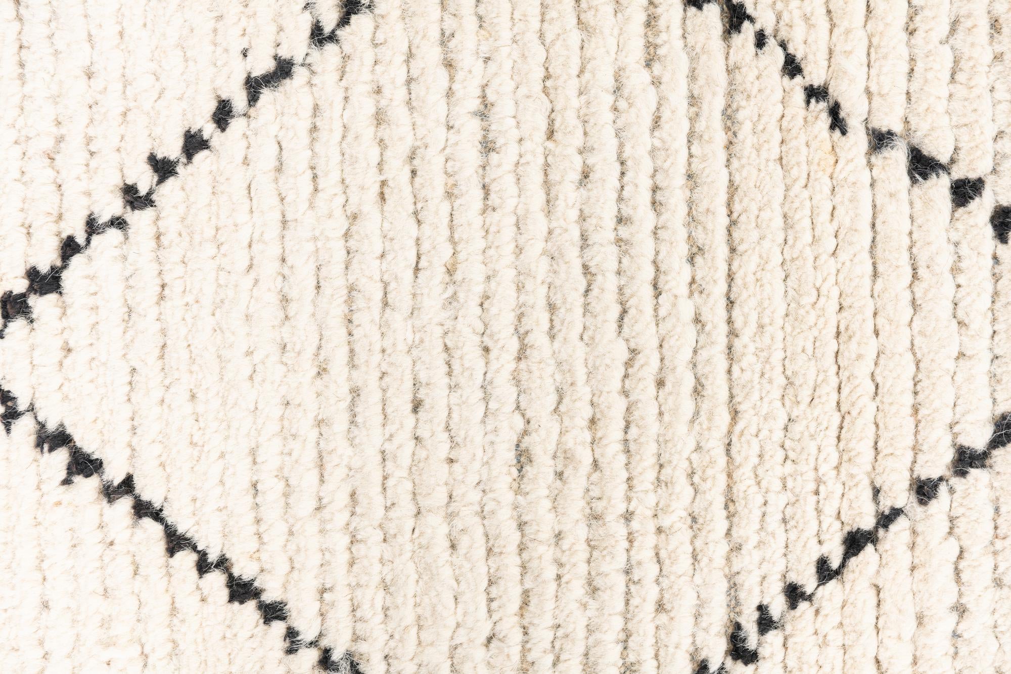 2' 4 x 8' 5 Hand Knotted Moroccan Wool Runner Rug