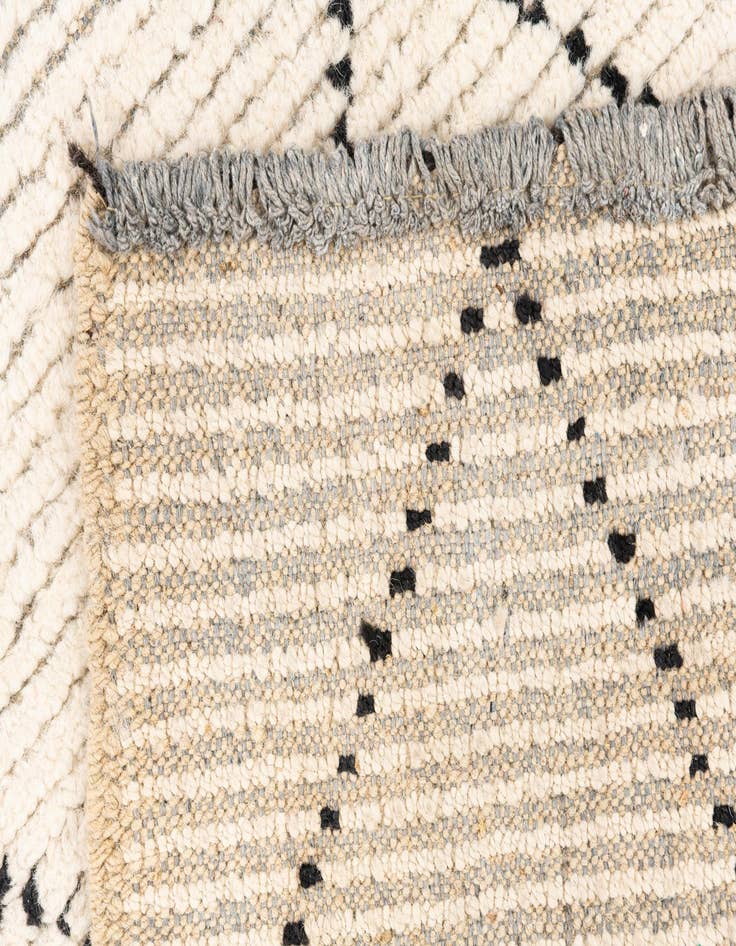Detail image of 2' 4 x 8' 5  Hand Knotted Moroccan Wool Runner Rug