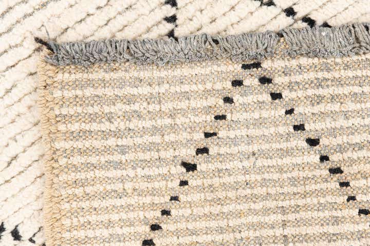 2' 4 x 8' 5 Hand Knotted Moroccan Wool Runner Rug