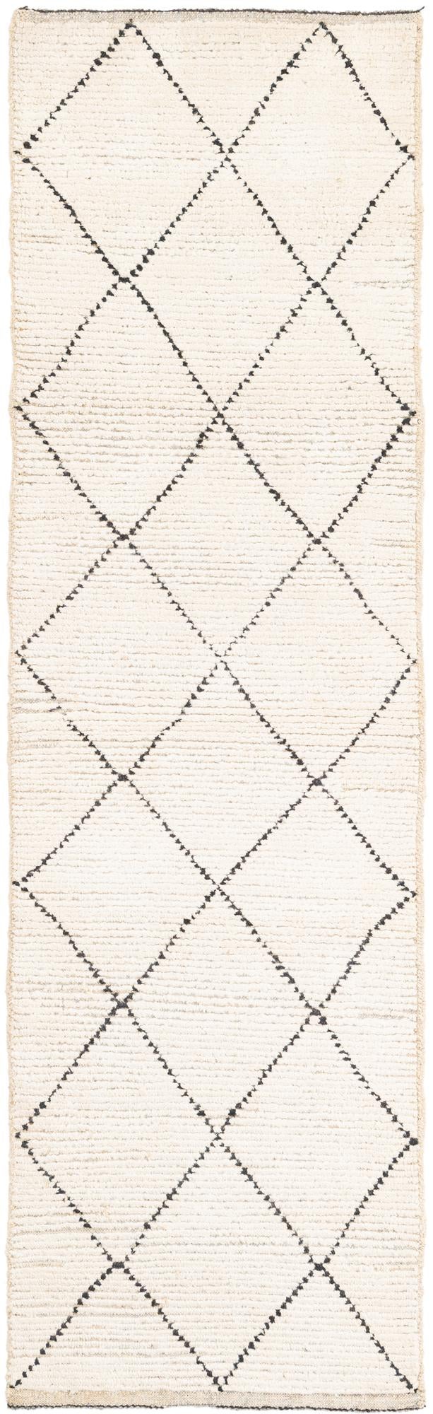 2' 4 x 8' 5 Hand Knotted Moroccan Wool Runner Rug