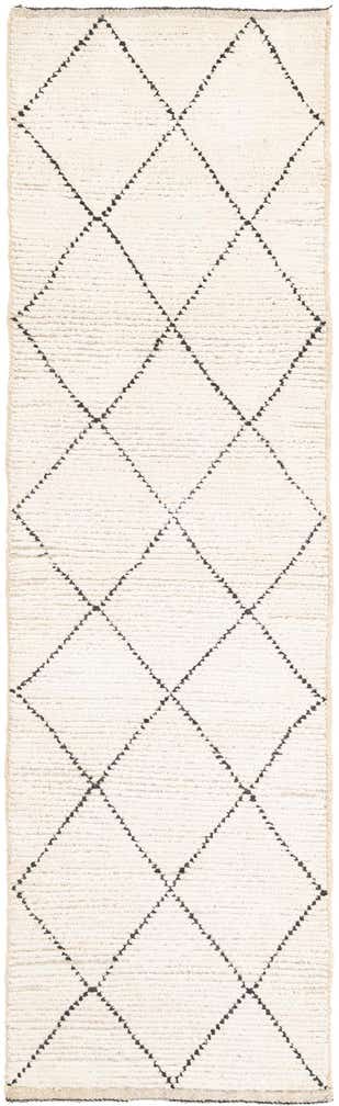 2' 4 x 8' 5 Hand Knotted Moroccan Wool Runner Rug