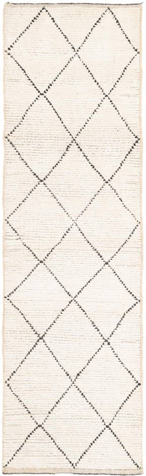 Detail image of 2' 4 x 8' 5 Hand Knotted Moroccan Wool Runner Rug