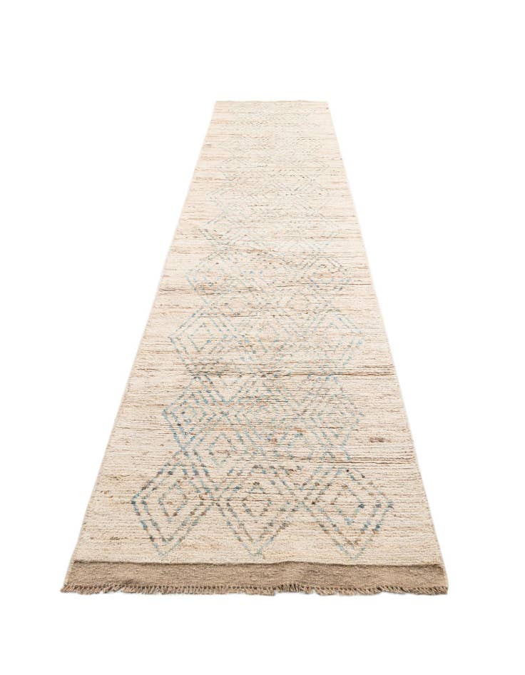 Detail image of 3' 1 x 16' Hand Knotted Moroccan Wool Runner Rug