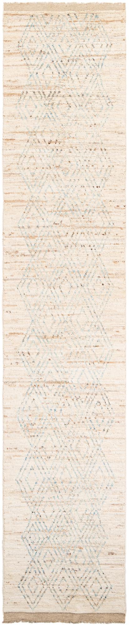 3' 1 x 16' Hand Knotted Moroccan Wool Runner Rug