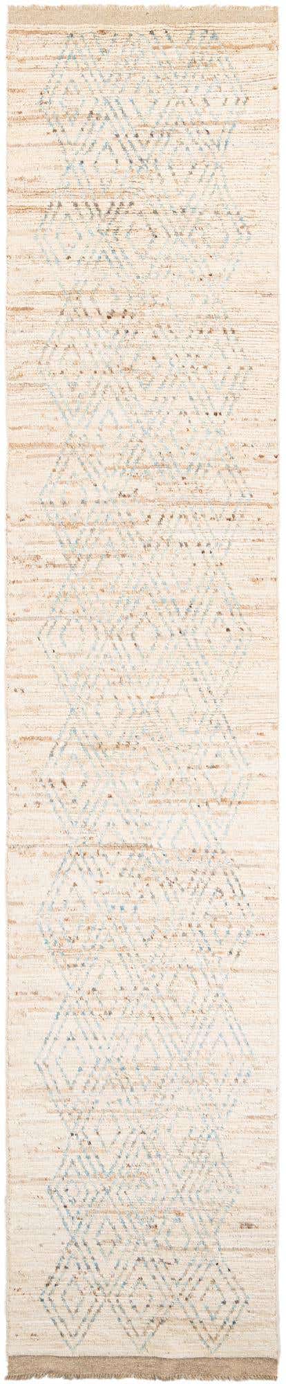3' 1 x 16' Hand Knotted Moroccan Wool Runner Rug
