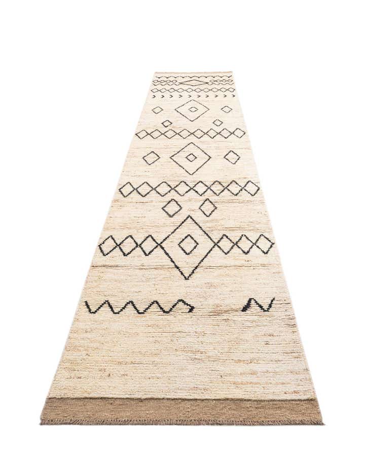 3' 2 x 16' 4 Hand Knotted Moroccan Wool Runner Rug