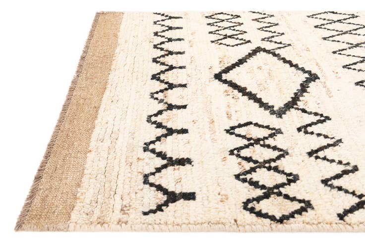 Detail image of 3' 2 x 16' 4 Hand Knotted Moroccan Wool Runner Rug