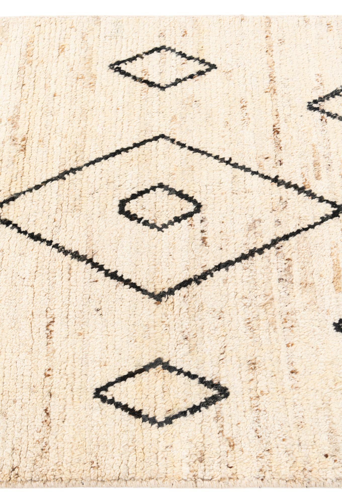 3' 2 x 16' 4 Hand Knotted Moroccan Wool Runner Rug