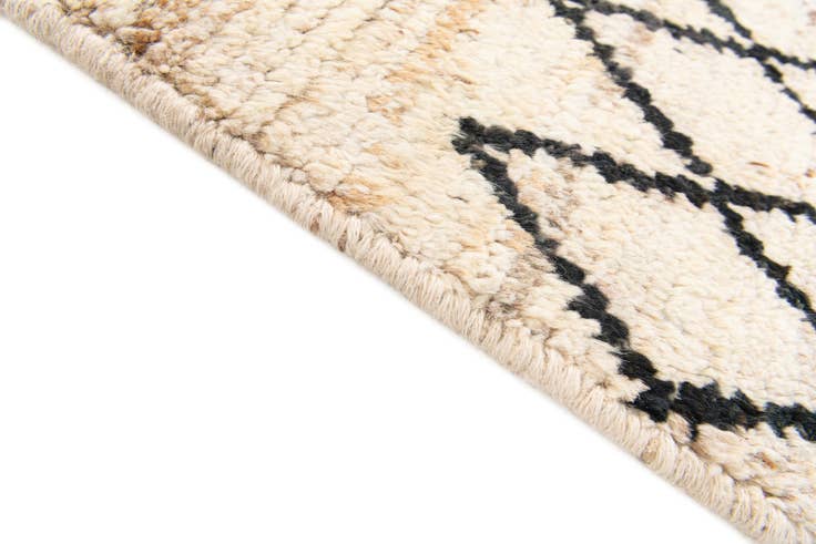 Detail image of 3' 2 x 16' 4 Hand Knotted Moroccan Wool Runner Rug