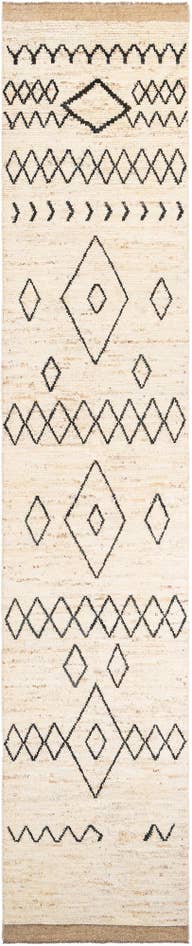 Detail image of 3' 2 x 16' 4 Hand Knotted Moroccan Wool Runner Rug