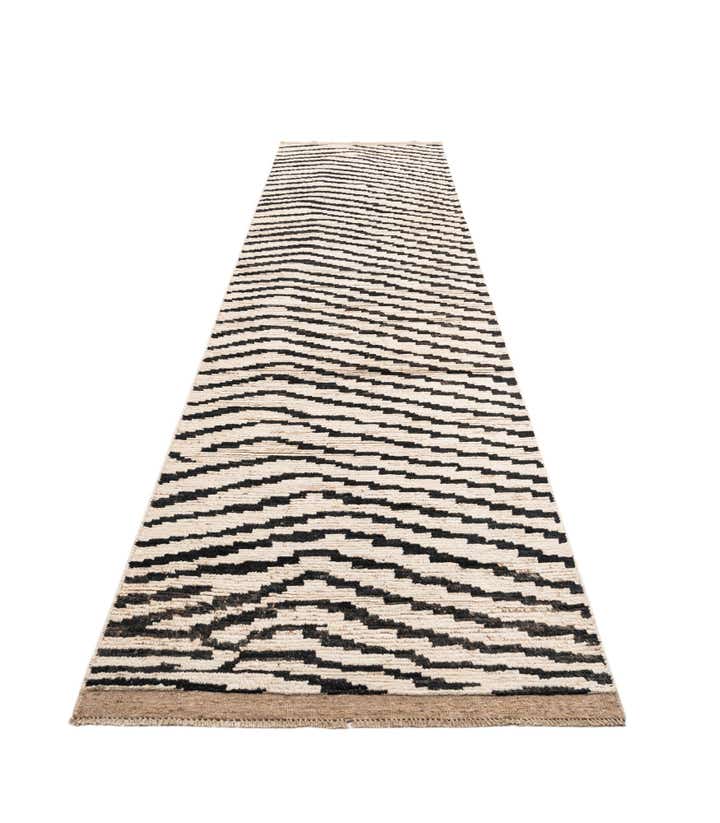 3' 10 x 14' 10 Hand Knotted Moroccan Wool Runner Rug