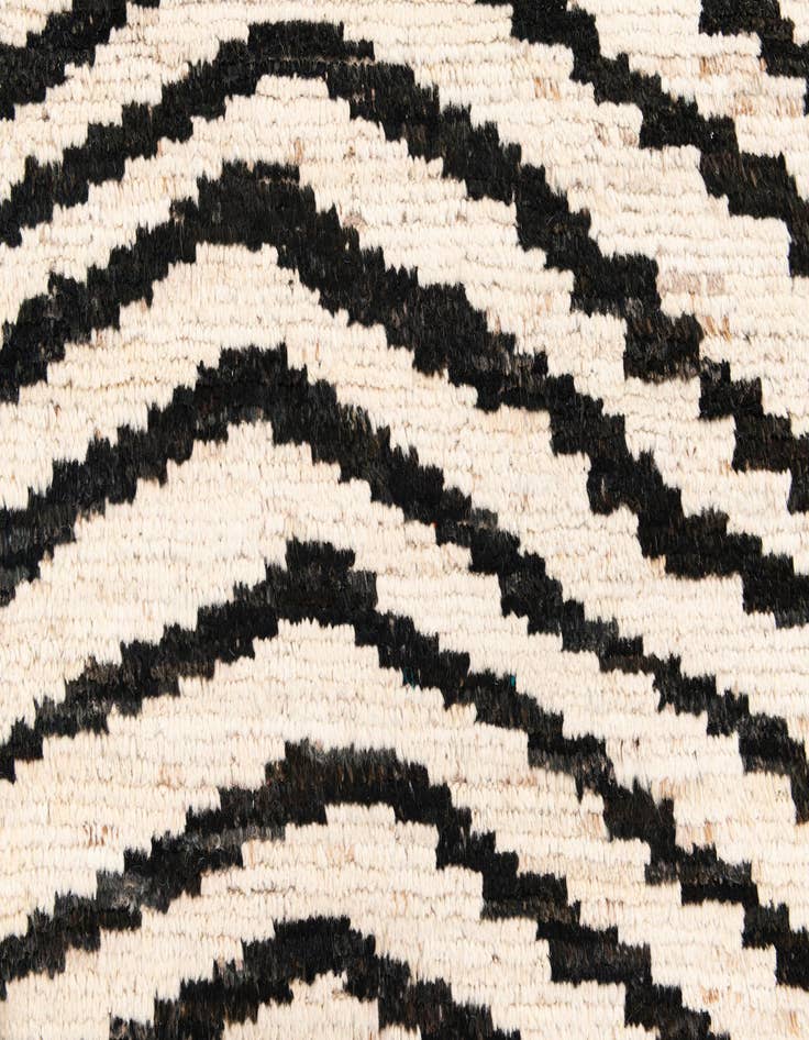 Detail image of 3' 10 x 14' 10  Hand Knotted Moroccan Wool Runner Rug