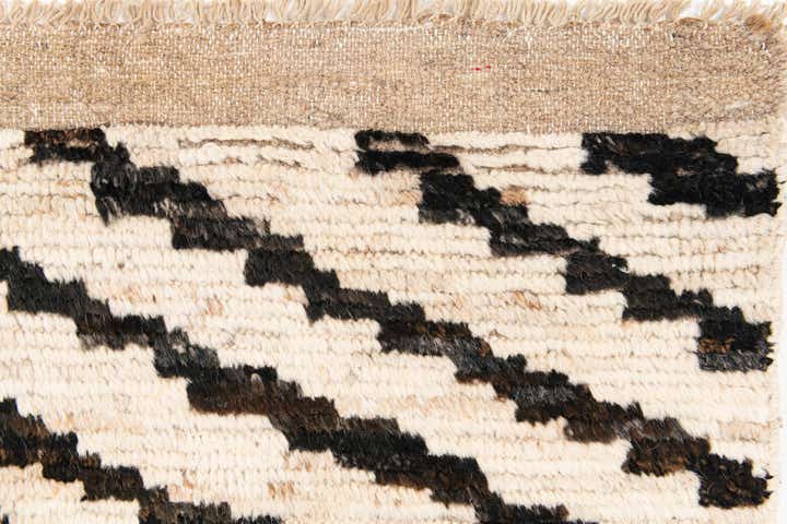 3' 10 x 14' 10 Hand Knotted Moroccan Wool Runner Rug