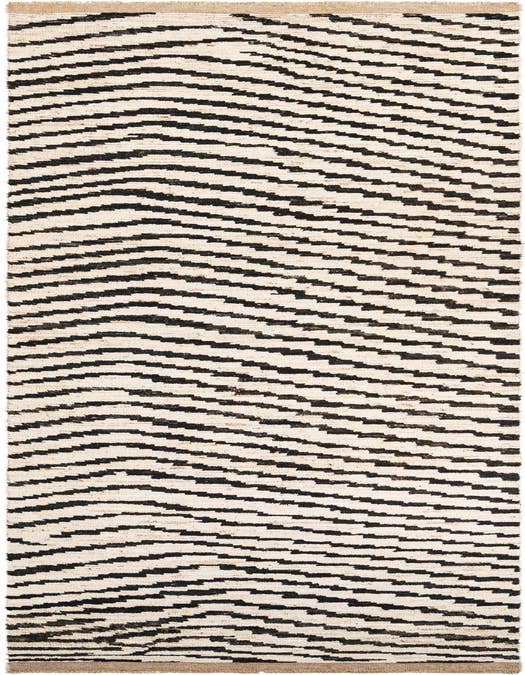 Detail image of 3' 10 x 14' 10 Hand Knotted Moroccan Wool Runner Rug
