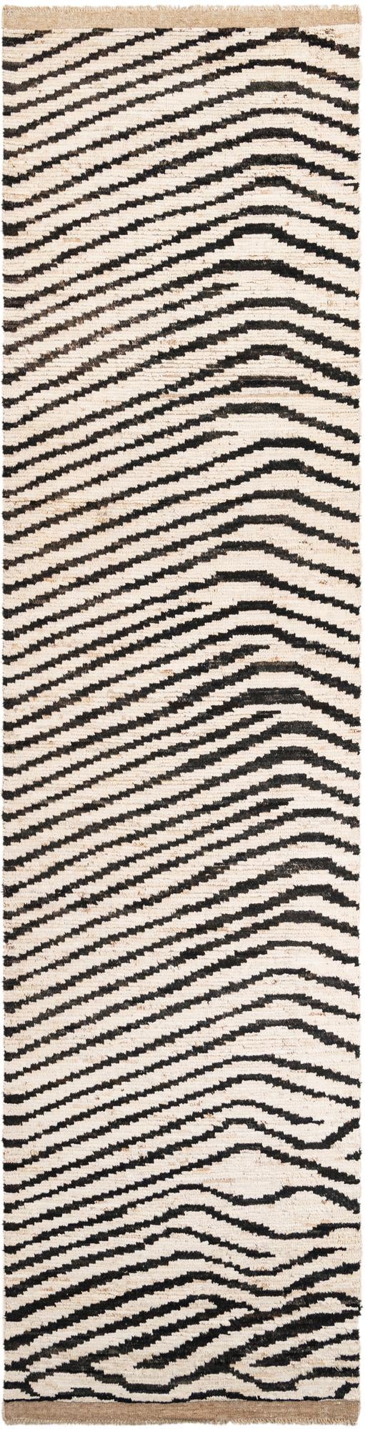 3' 7 x 14' 10 Hand Knotted Moroccan Wool Runner Rug
