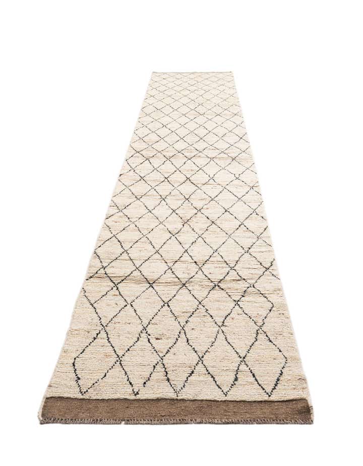 3' 2 x 15' 10 Hand Knotted Moroccan Wool Runner Rug