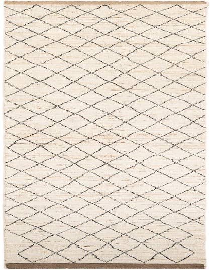 Detail image of 3' 2 x 15' 10 Hand Knotted Moroccan Wool Runner Rug