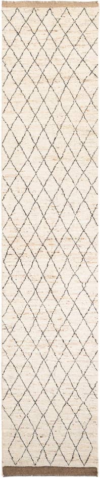 Detail image of 3' 2 x 15' 10 Hand Knotted Moroccan Wool Runner Rug