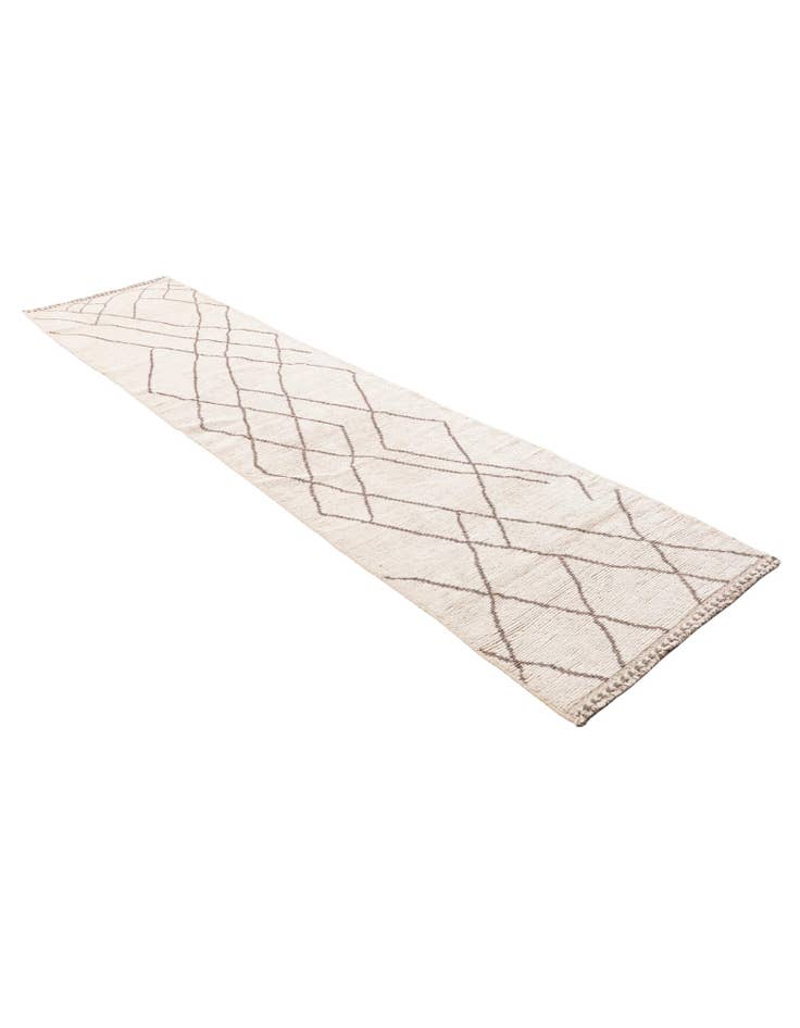 Detail image of 2' 8 x 12' Hand Knotted Moroccan Wool Runner Rug