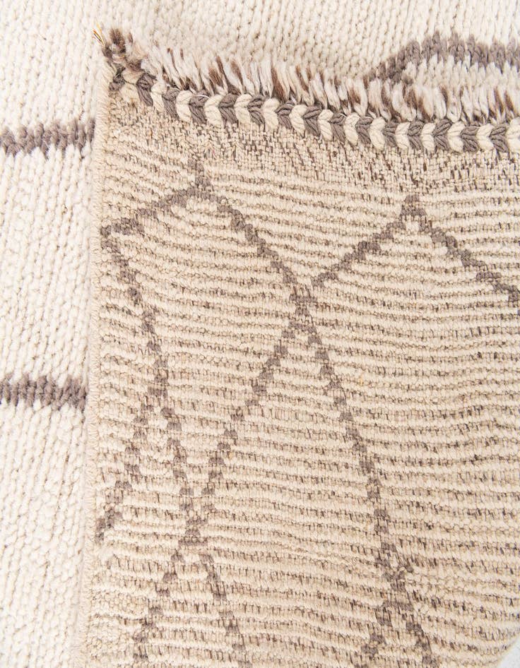 Detail image of 2' 8 x 12'  Hand Knotted Moroccan Wool Runner Rug