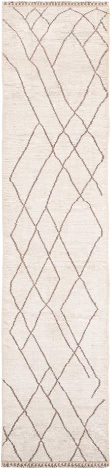 Detail image of 2' 8 x 12' Hand Knotted Moroccan Wool Runner Rug