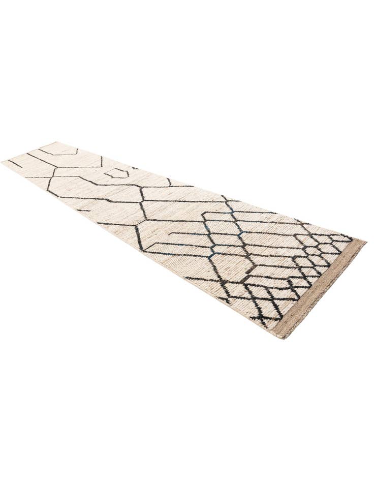 Detail image of 2' x 15' 3 Hand Knotted Moroccan Wool Runner Rug