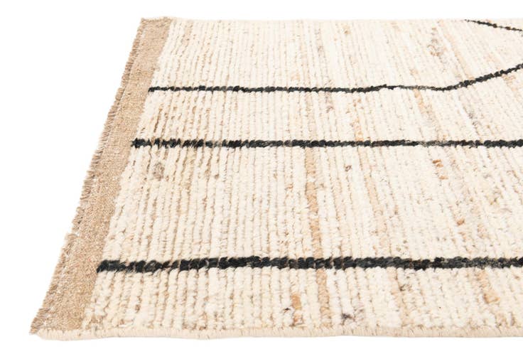 Detail image of 2' x 15' 3 Hand Knotted Moroccan Wool Runner Rug