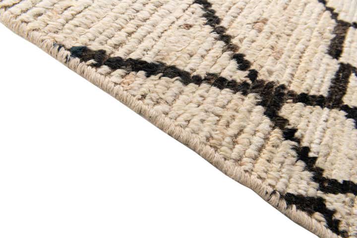 2' x 15' 3 Hand Knotted Moroccan Wool Runner Rug