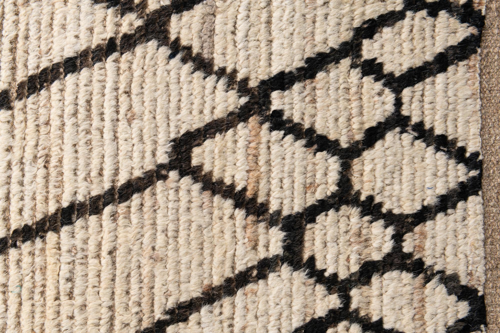 2' x 15' 3 Hand Knotted Moroccan Wool Runner Rug