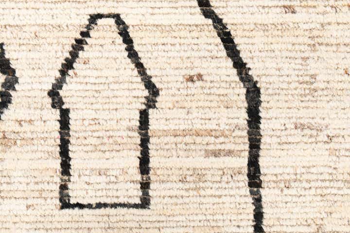 2' x 15' 3 Hand Knotted Moroccan Wool Runner Rug